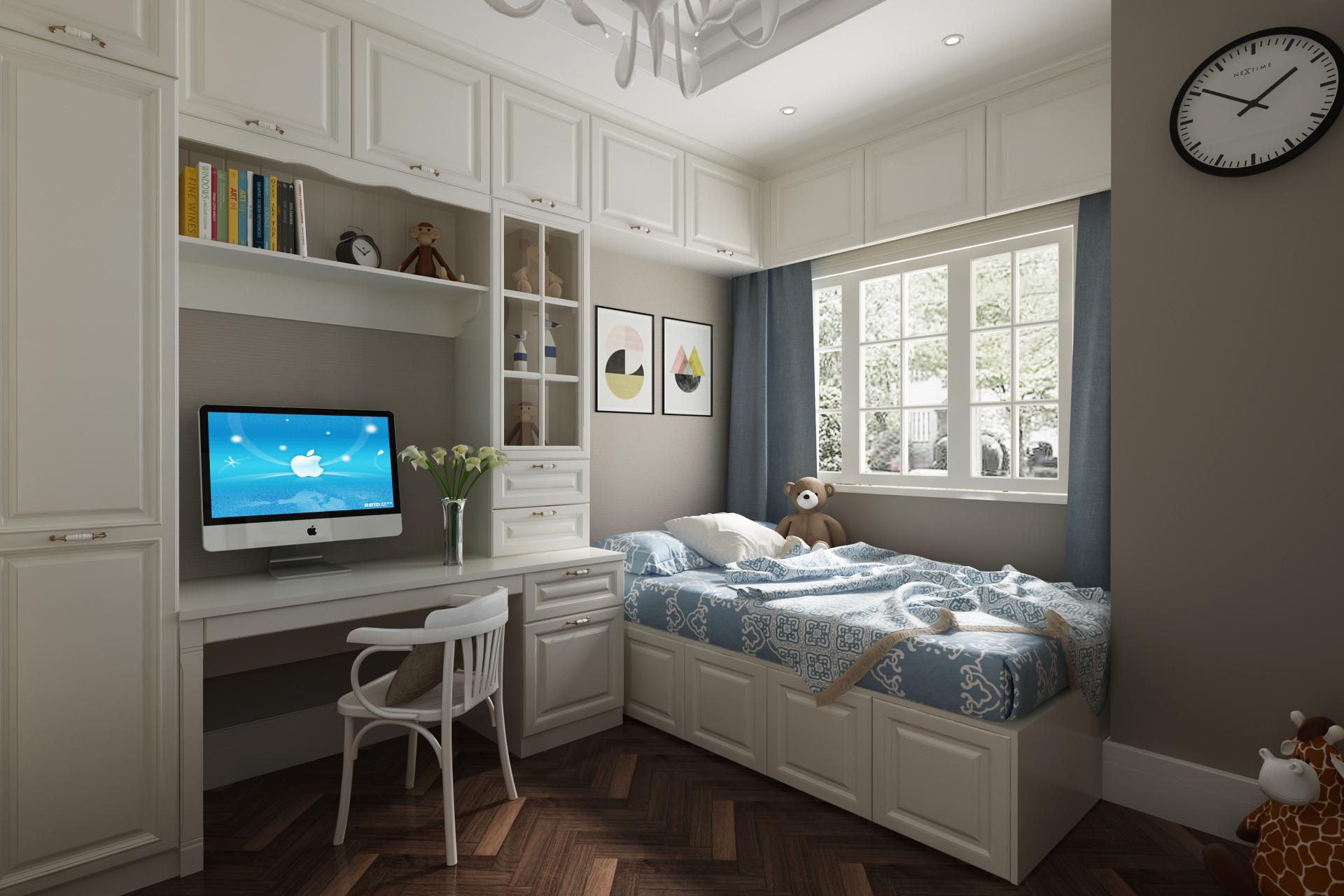 全鋁榻榻米-01（風格：簡歐；顏色：暖白）