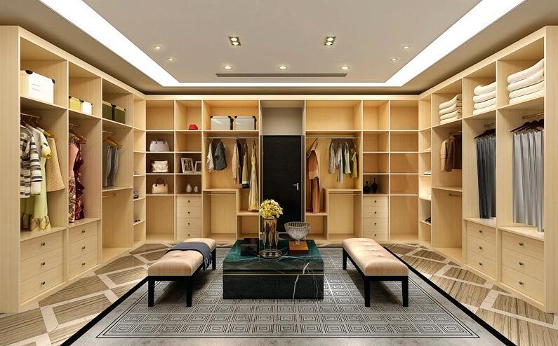 全鋁衣帽間-01（風(fēng)格：現(xiàn)代；顏色：楓木）