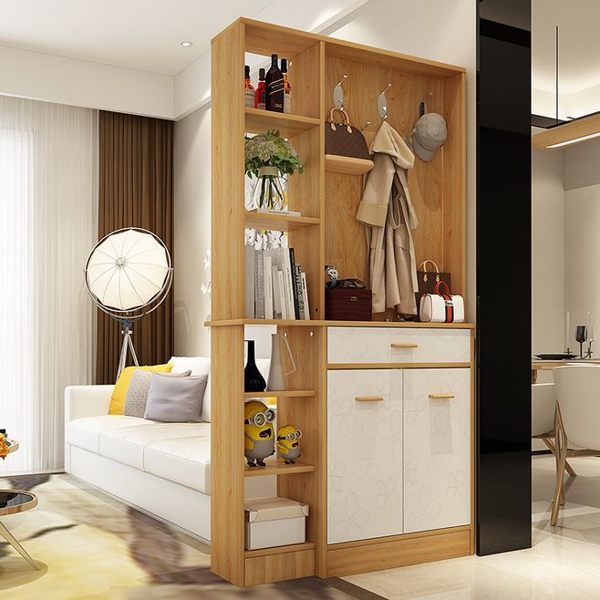 全鋁鞋柜-02（風格：現代；顏色：暖白楓木）