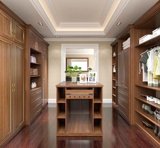 全鋁衣帽間-02（風格：中式；顏色：胡桃）